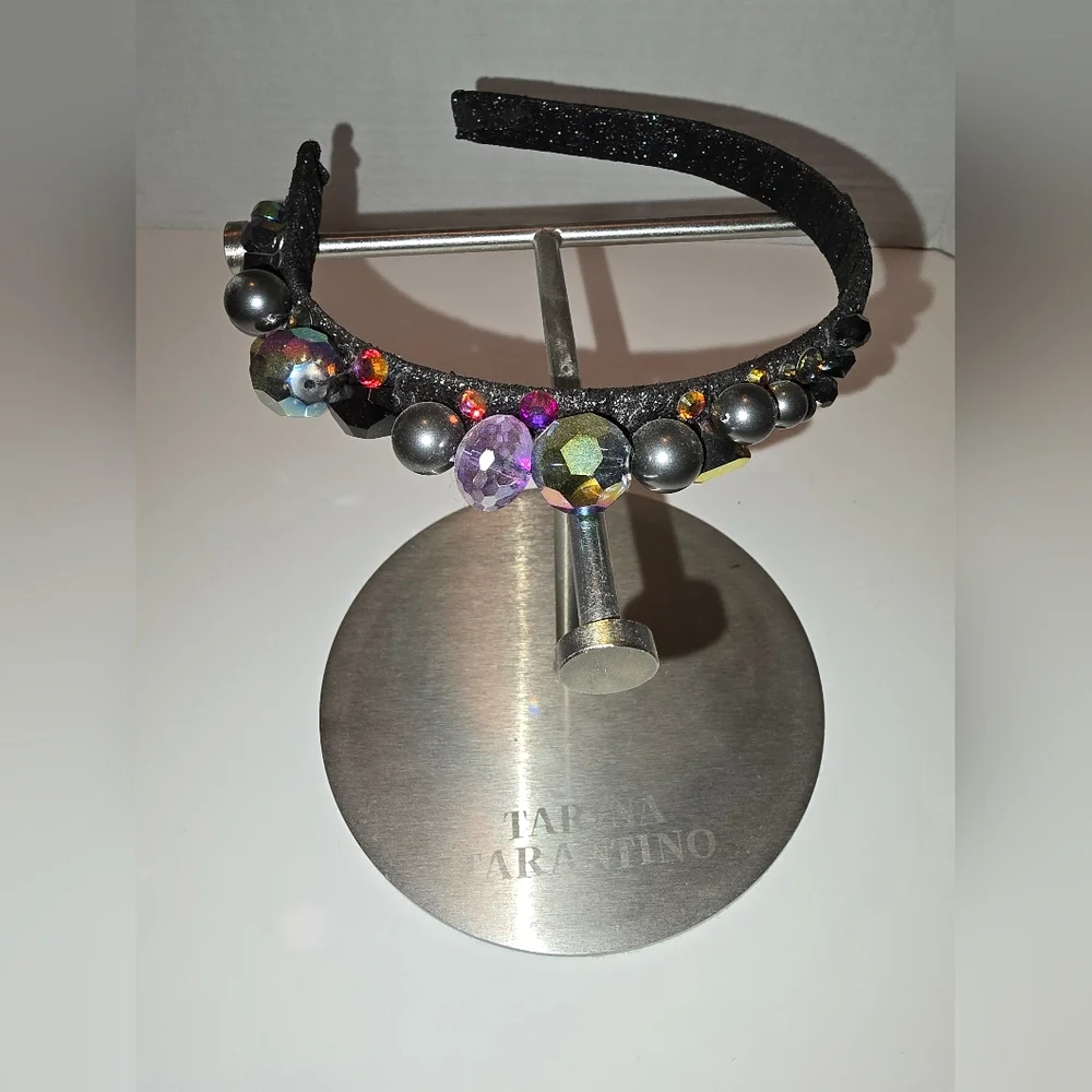 Tarina Tarantino Black and Jewel-Toned Headband